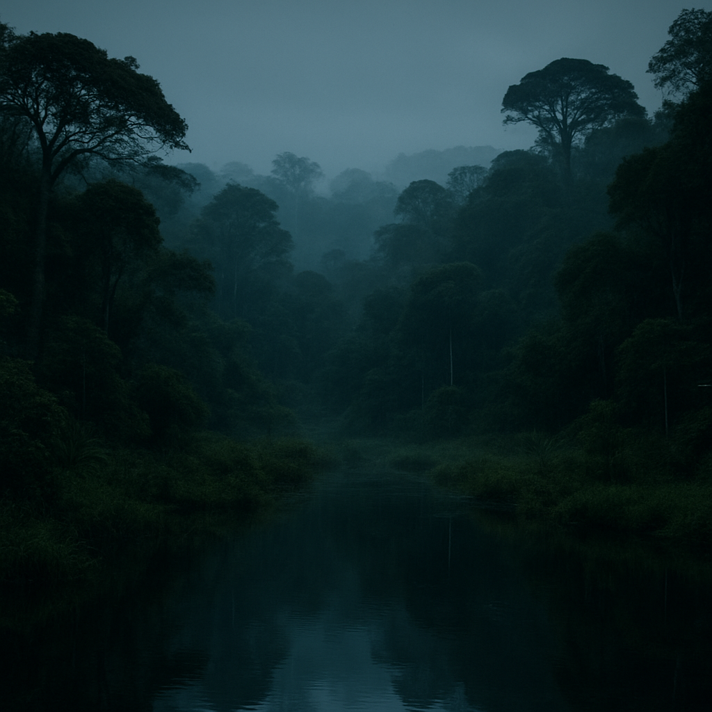 Floresta brasileira ao amanhecer
